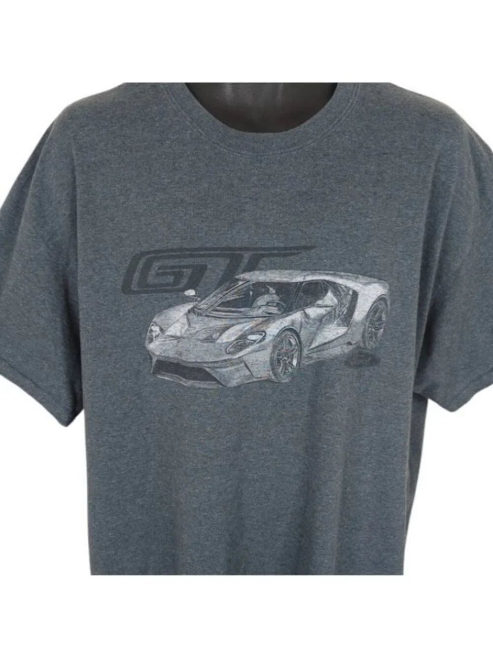 Ford GT T Shirt Mens Size XL Gray Sports Car